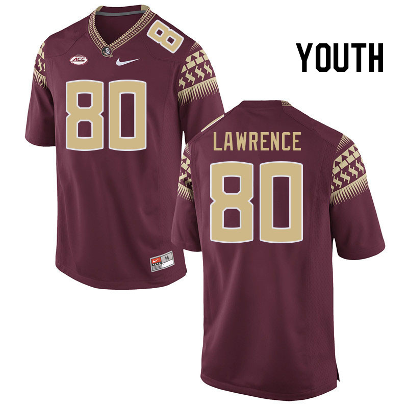 Youth #80 Goldie Lawrence Florida State Seminoles College Football Jerseys Stitched Sale-Garnet